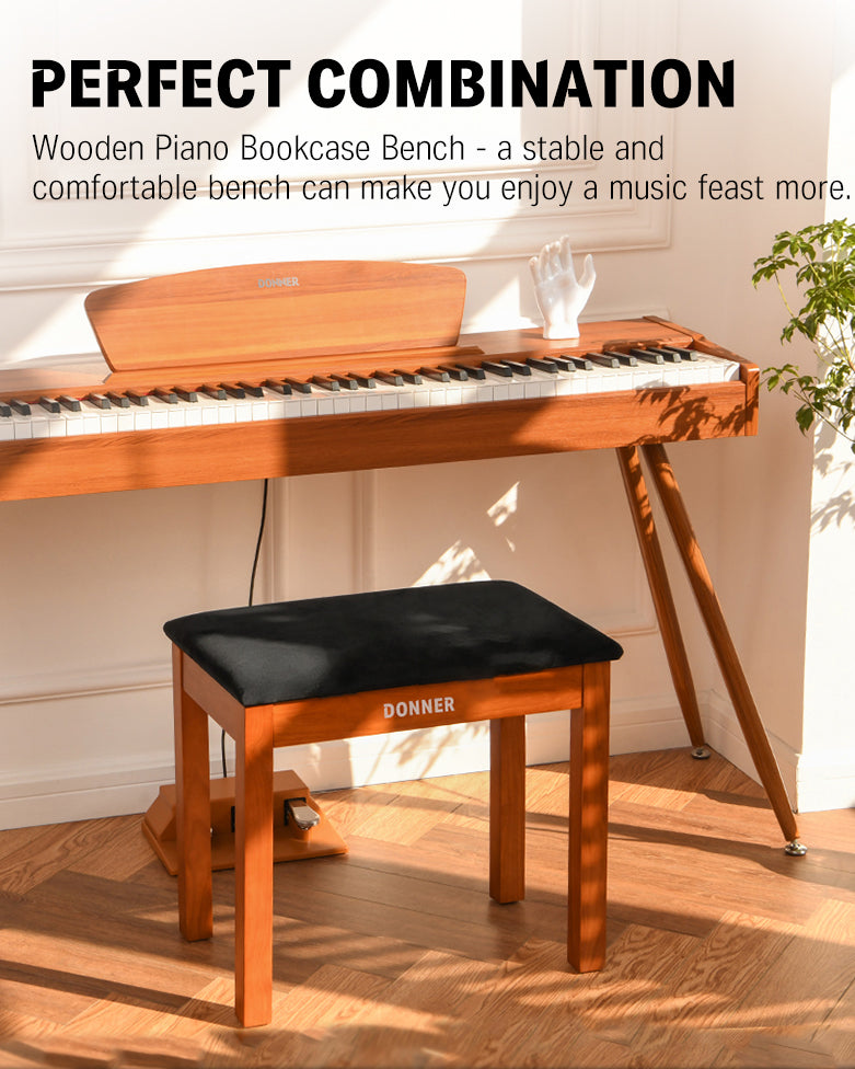 Donner DDP-80 88 Key Wooden Style Home Digital Piano with Weighted Keyboard
