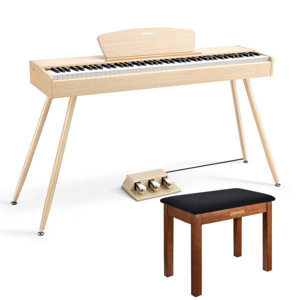 Donner DDP-80 88 Key Wooden Style Home Digital Piano with Weighted Keyboard
