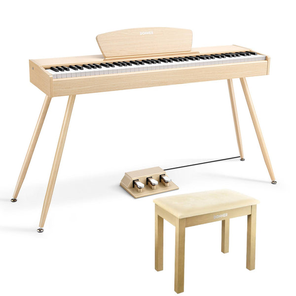 Donner DDP-80 88 Key Wooden Style Home Digital Piano with Weighted Keyboard