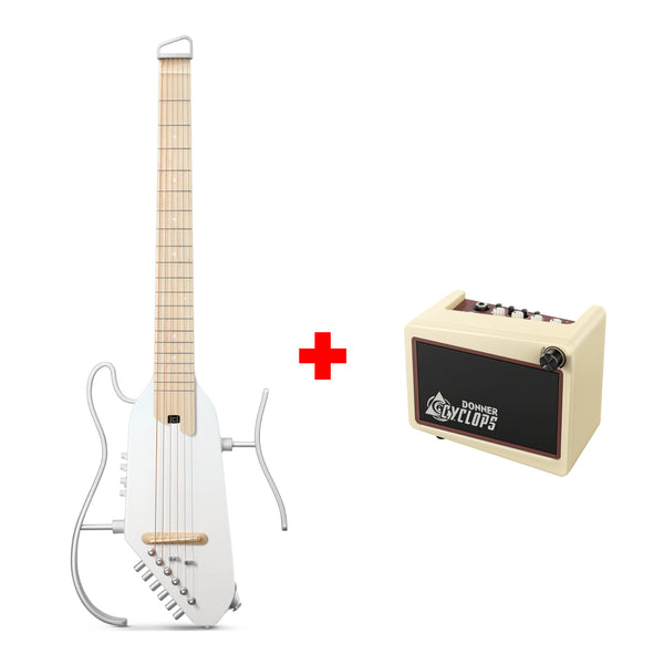 Donner HUSH-I PRO Acoustic-Electric Travel Guitar Kit with Inserted Sound Effects