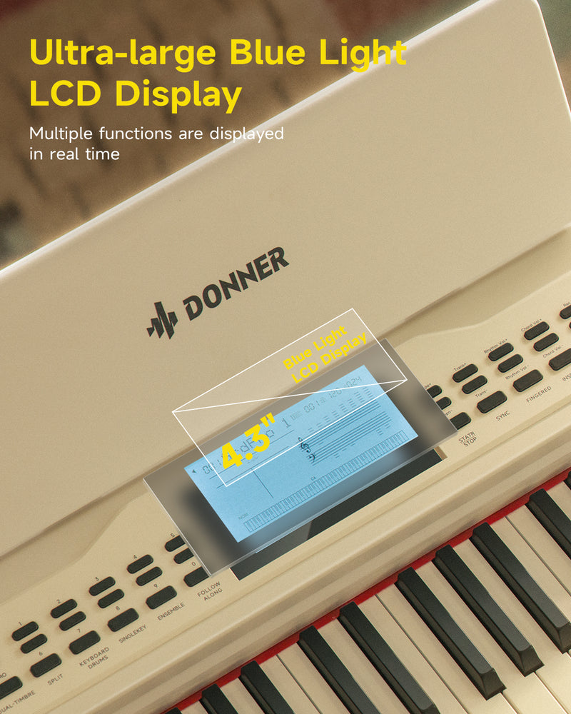 Donner DDP-95 Digital Piano 88-Key Weighted Keyboard White