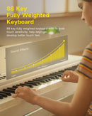 Donner DDP-95 Digital Piano 88-Key Weighted Keyboard White