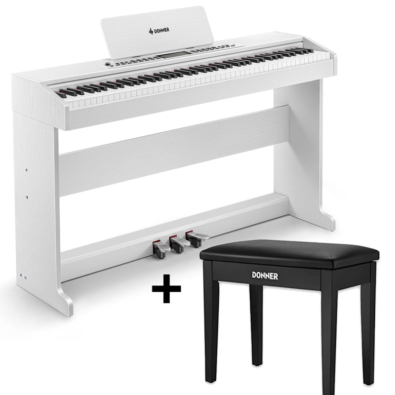 Donner DDP-95 Digital Piano 88-Key Weighted Keyboard White