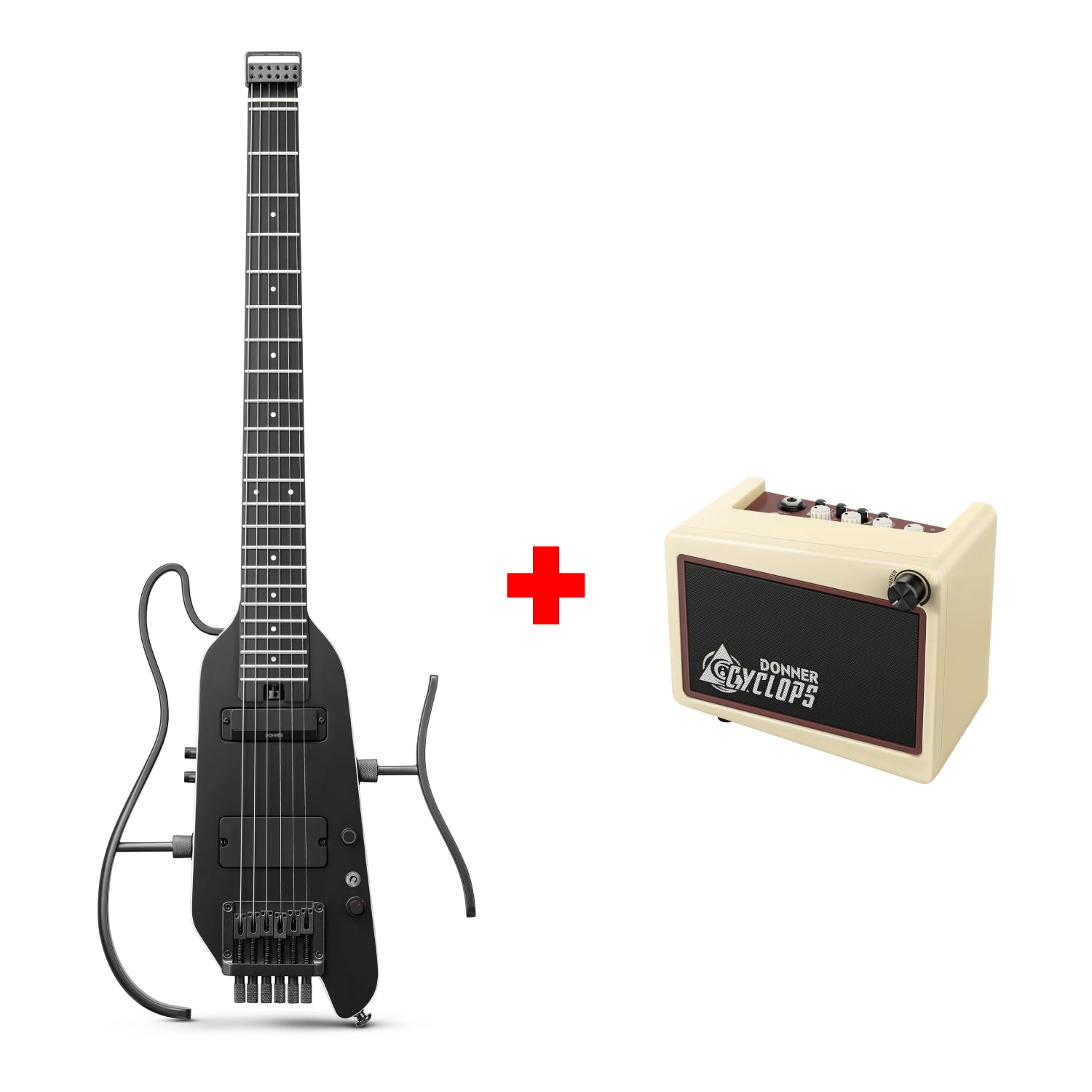 Donner HUSH™ X PRO Electric Guitar-Black##