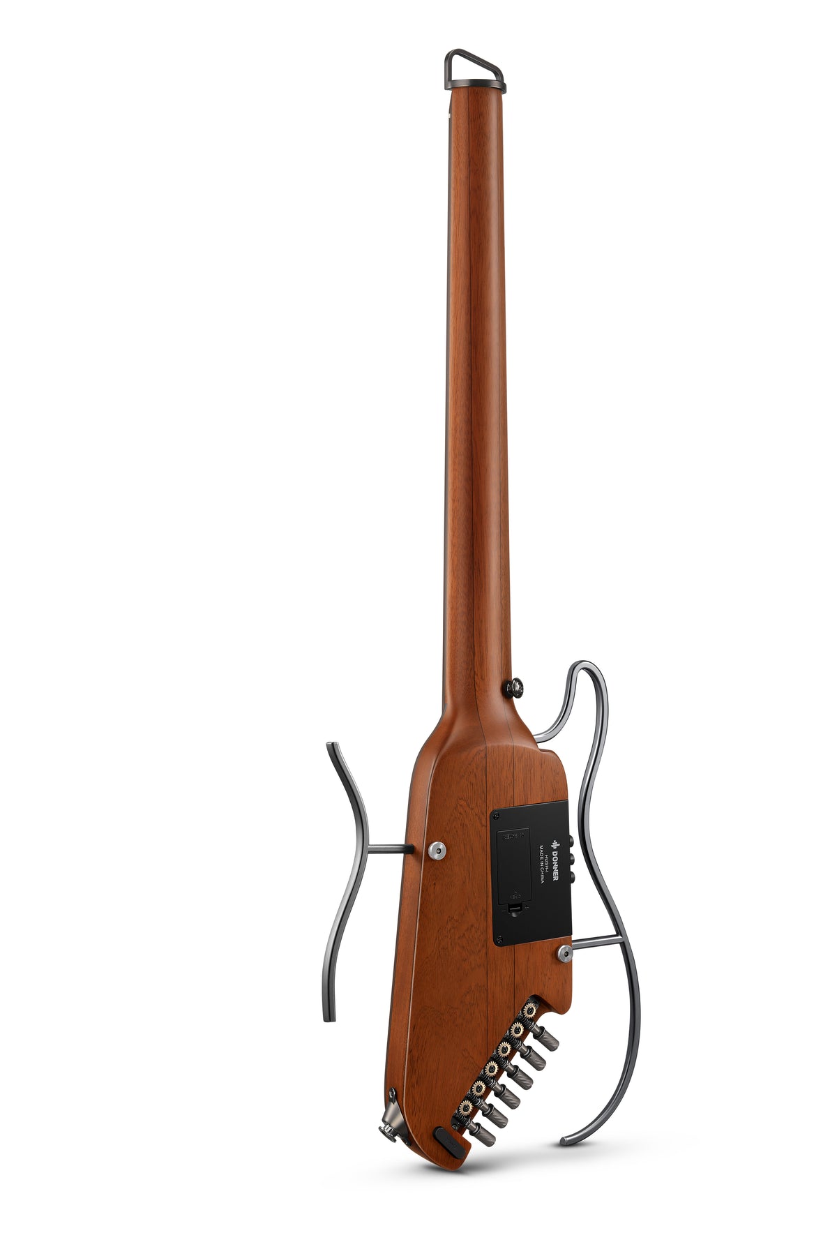 Donner HUSH I EVO2 Acoustic-Electric Travel Guitar-EVO2-Natural/ Mahogany##