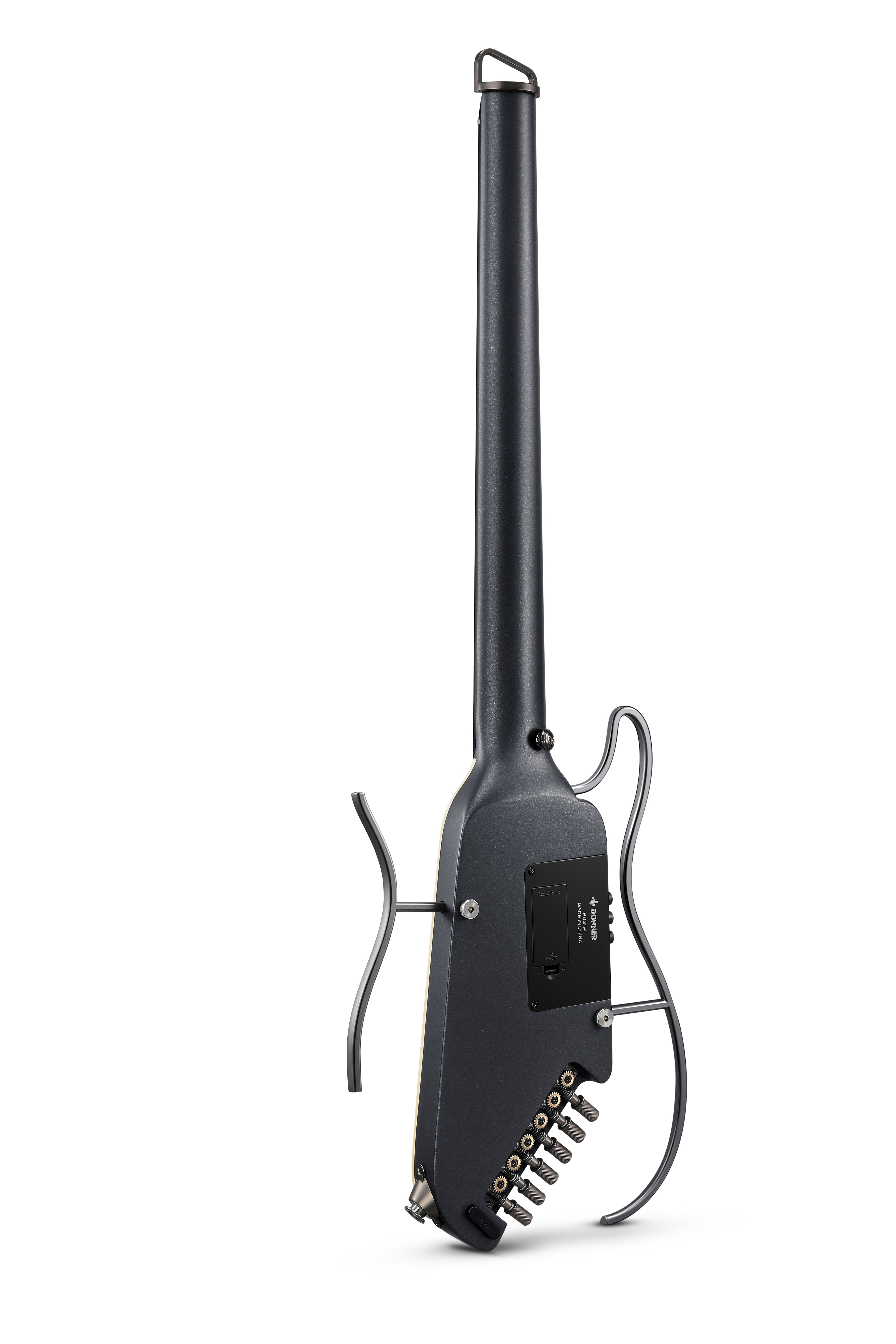 Donner HUSH I EVO2 Acoustic-Electric Travel Guitar-EVO2-Black/ Maple##
