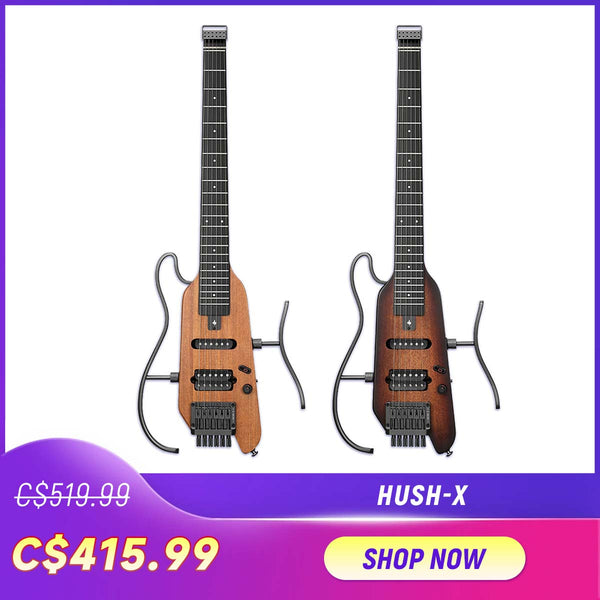 Donner HUSH-X Headless Electric Guitar Kit for Travel