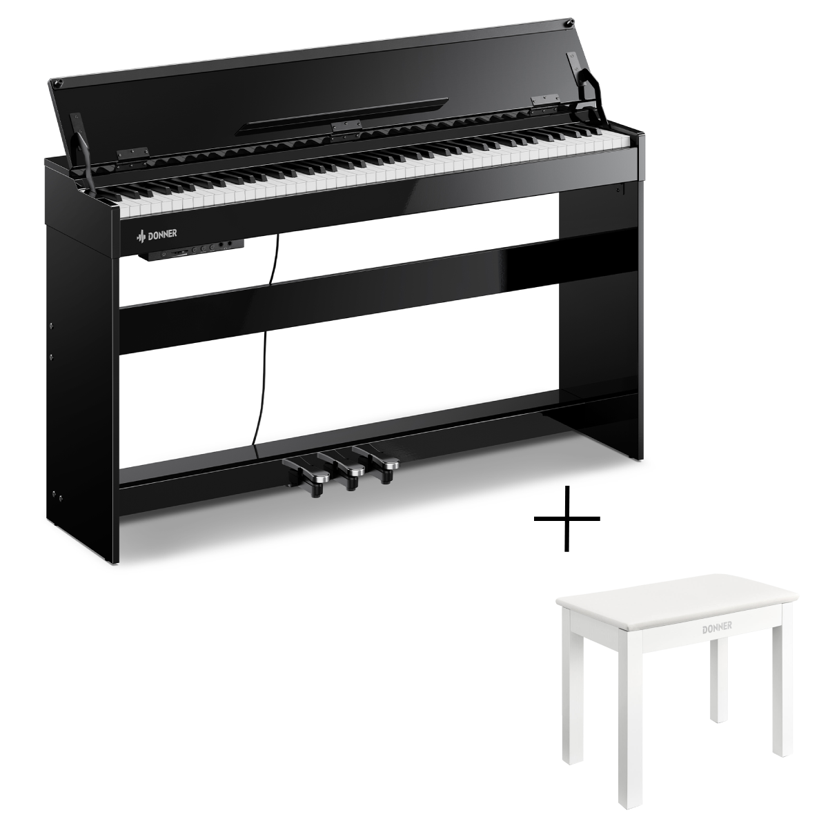 Donner DDP-75 Hammer Action Flip-Top Upright Digital Piano