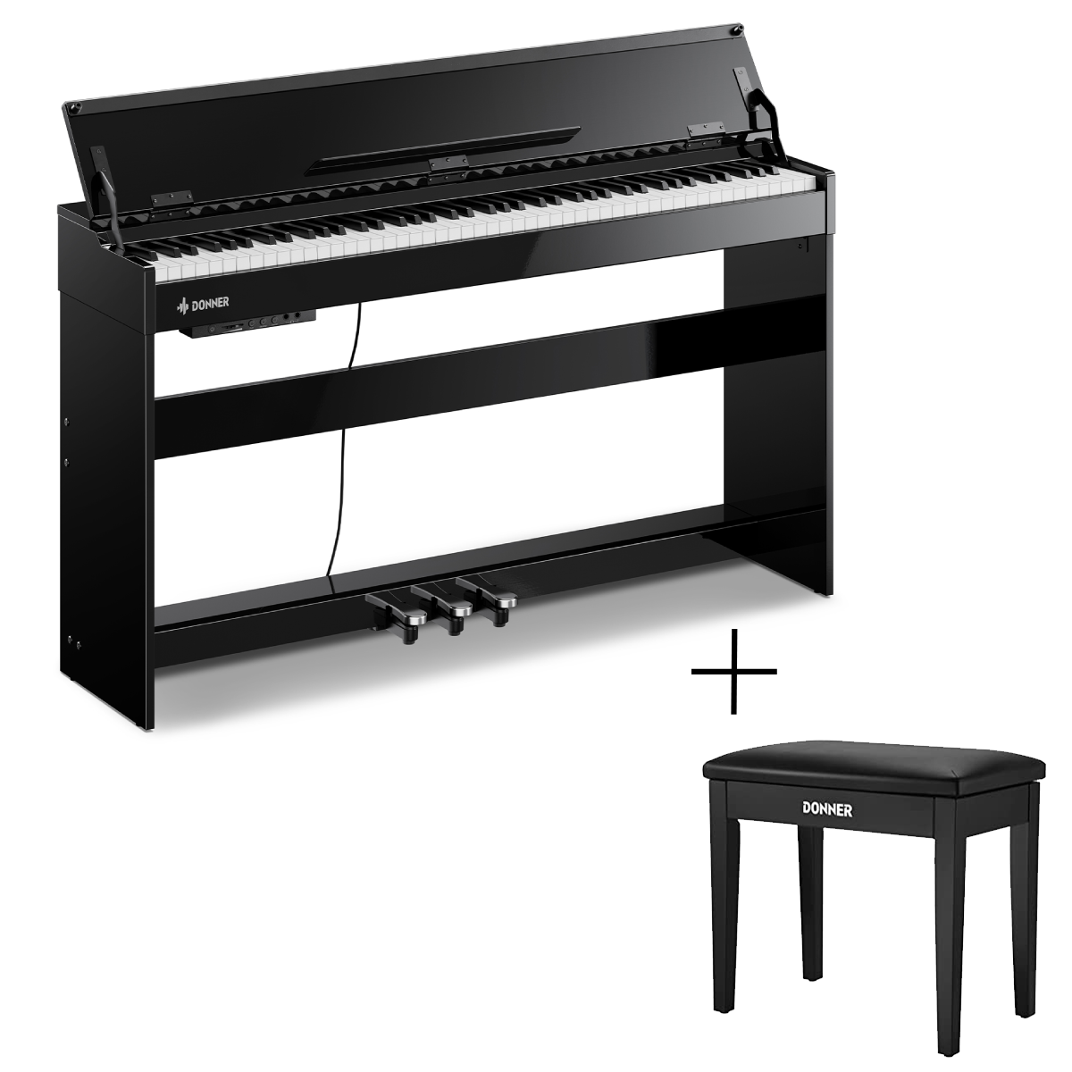 Donner DDP-75 Hammer Action Flip-Top Upright Digital Piano