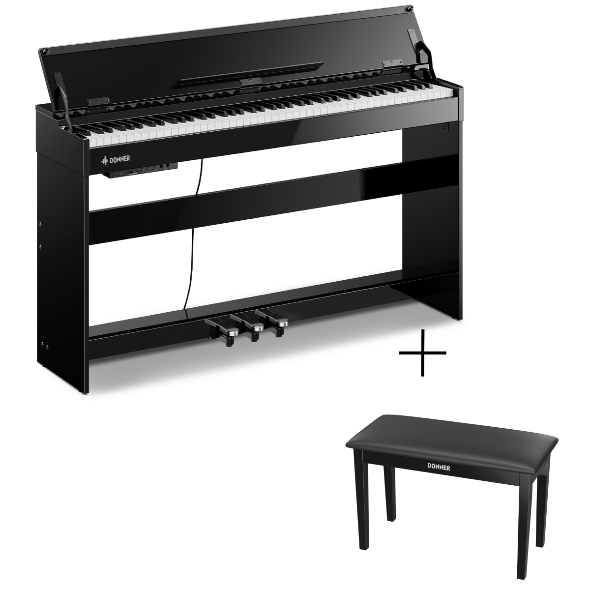 Donner DDP-75 Hammer Action Flip-Top Upright Digital Piano
