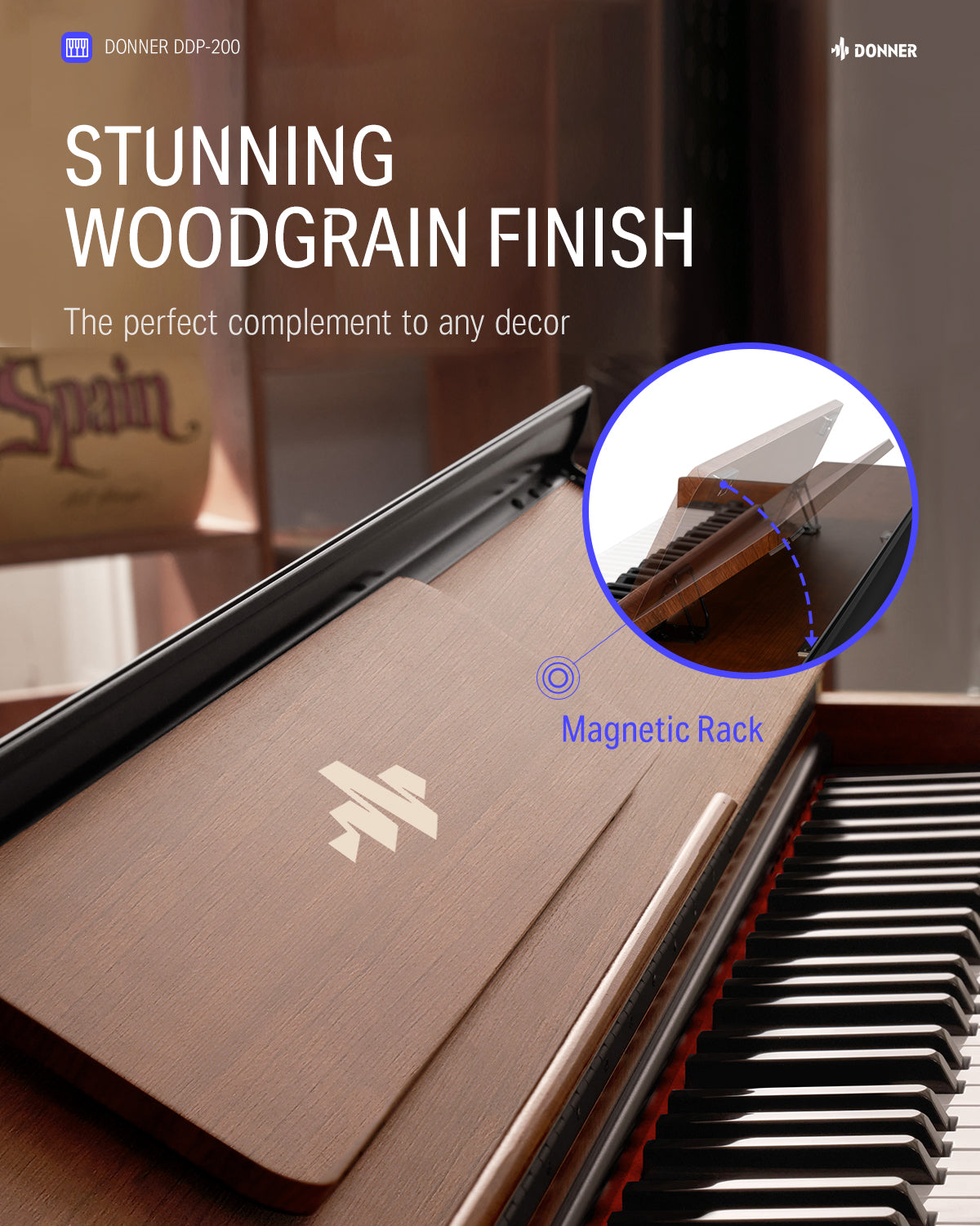 Donner DDP-200 Graded Hammer Action Digital Piano-DDP-200##