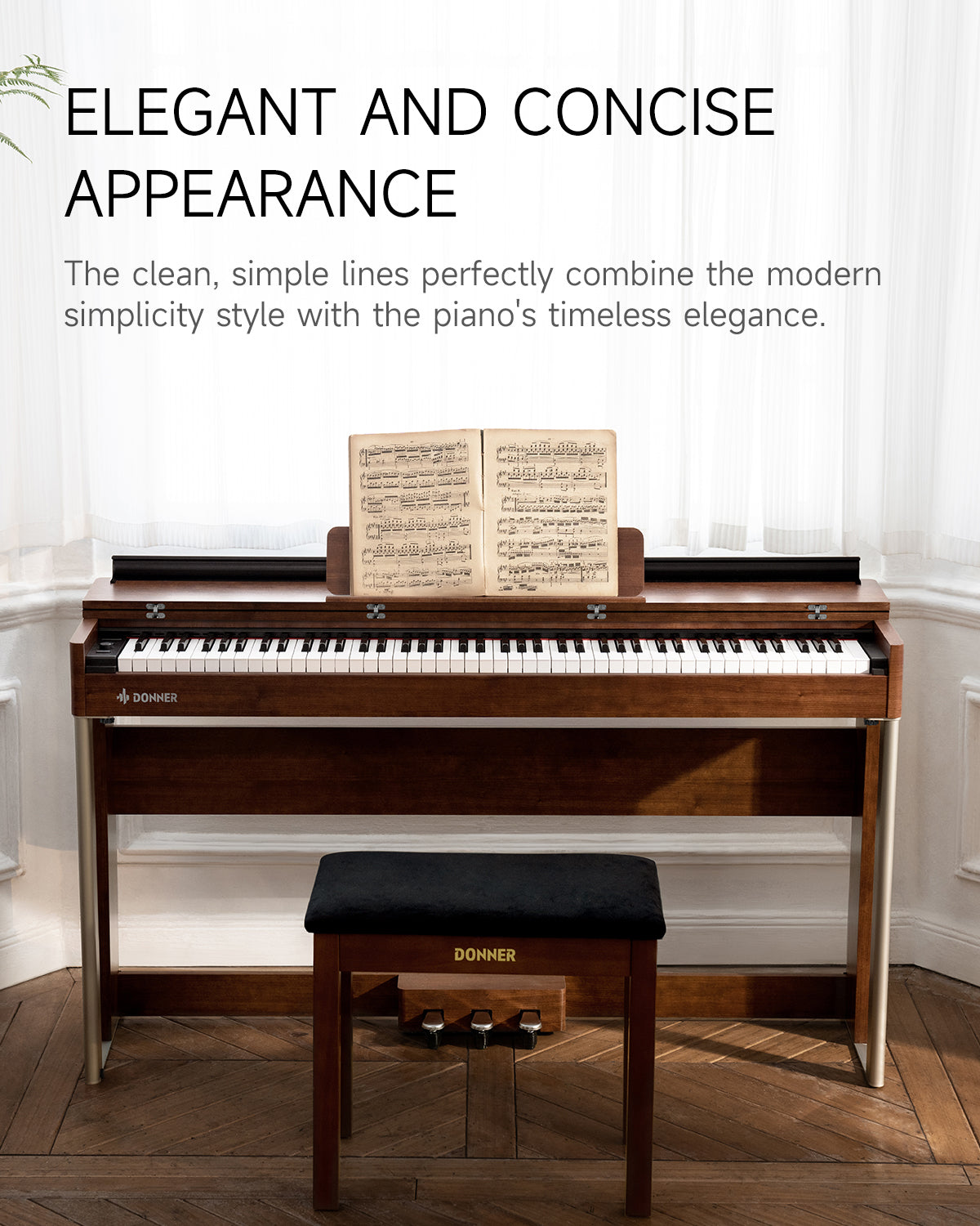 Donner DDP-200 Graded Hammer Action Digital Piano-DDP-200 MK2##