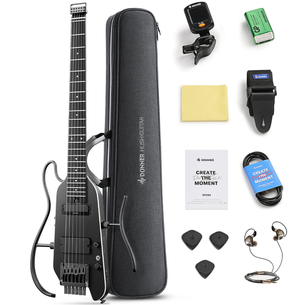 Donner HUSH-X PRO Multi-Effect Travel Guitar Kit