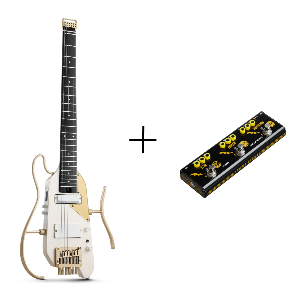 Guitare de voyage électrique Donner HUSH™ X PRO