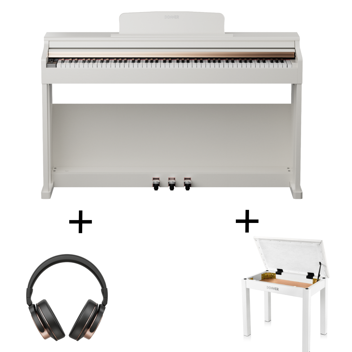 Donner DDP-100 Weighted Digital Piano-White##