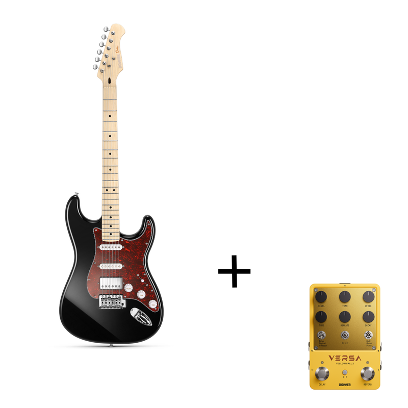 Donner DST-152 39-inch ST Electric Guitar Kit HSS w/Coil Split Pickup Including AMP