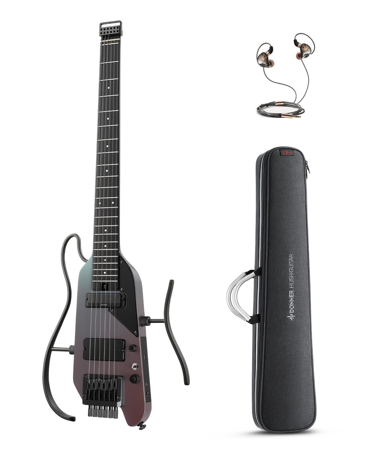 Donner HUSH™ X PRO Electric Guitar-Midnight Glow##