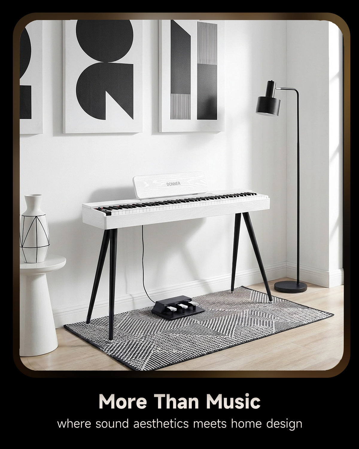 Donner OURA™ S100 88-Key Graded Hammer Action Weighted Digital Piano-White##