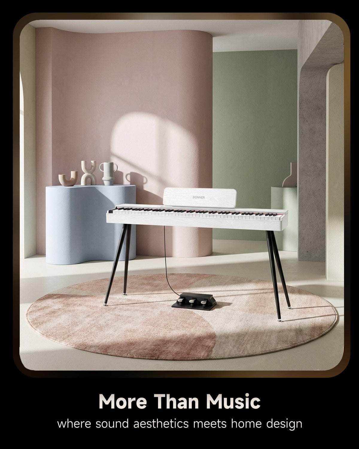 Donner OURA™ S100 88-Key Graded Hammer Action Weighted Digital Piano-White##