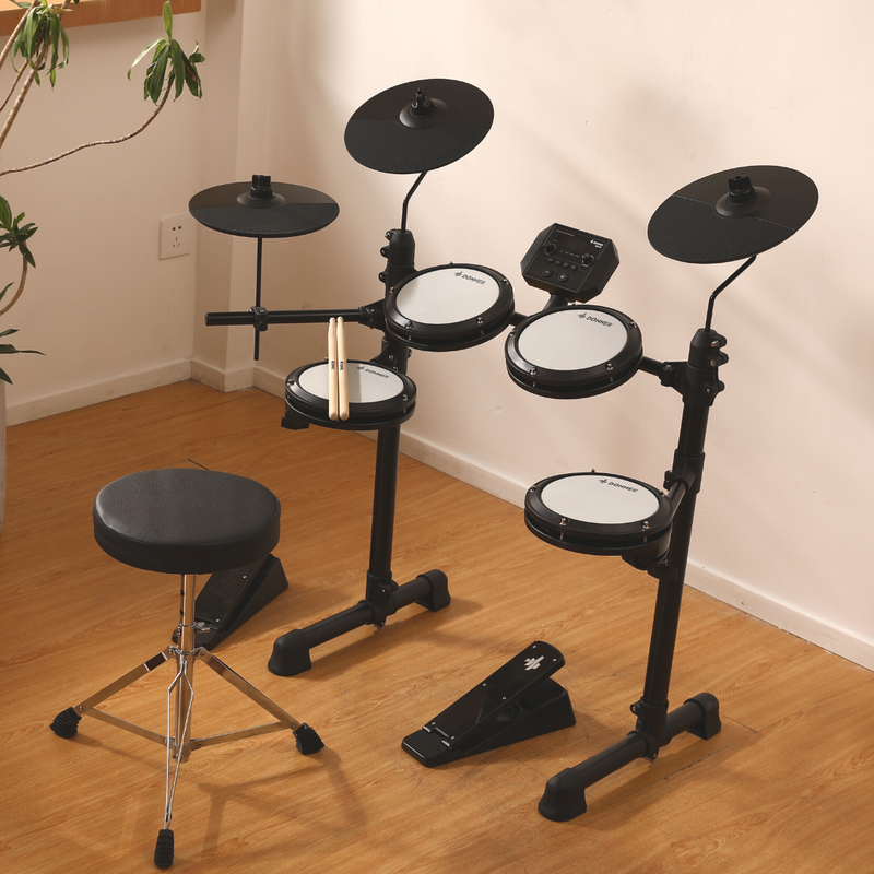 Donner DED-80 Electronic Drum Kit For Beginners with Headphones/Drum Throne