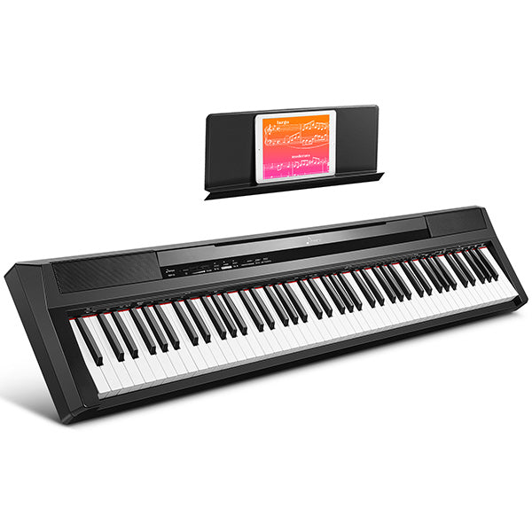 Piano numérique pour débutant Donner DEP-10 Clavier semi-accentué de 88 touches pleine taille, piano électrique portable avec support de meuble/trois pédales/alimentation