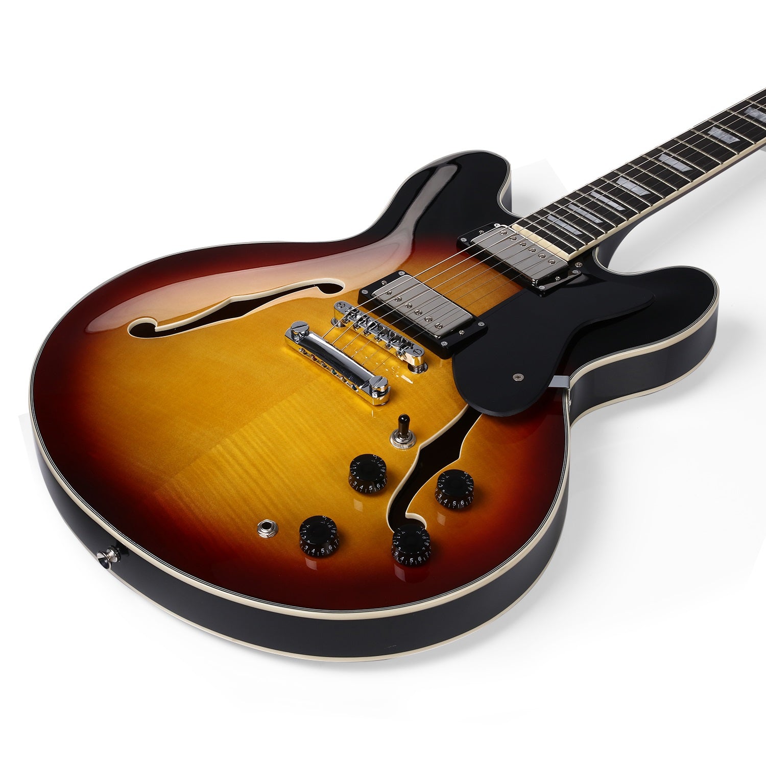 Donner DJP-1000 335 Style Electric Guitar Kit for Jazz Semi-Hollow Body with Dual H Pickups