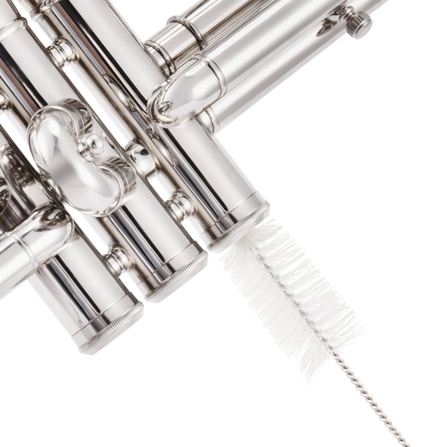 Eastar ETR-380N Trumpet Standard Student Bb Trumpet Set with 7C Mouthpiece,White Gloves,Cloth,Valve Oil,Cleaning Suit,Hard Case,Nickel - Donnerdeal