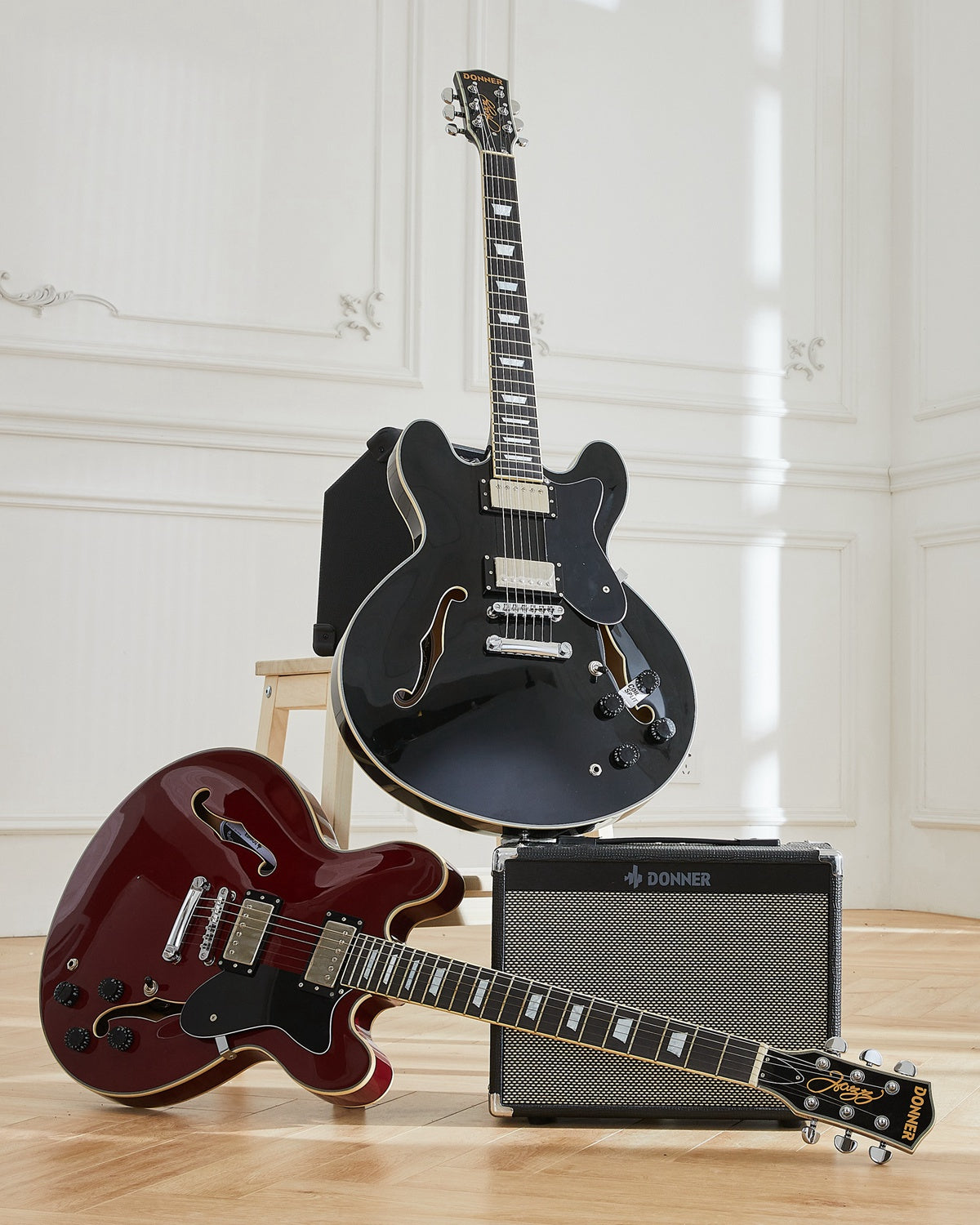 DJP-1000 Semi-Hollow Jazz Guitar with Coil-Splitting & H-H
