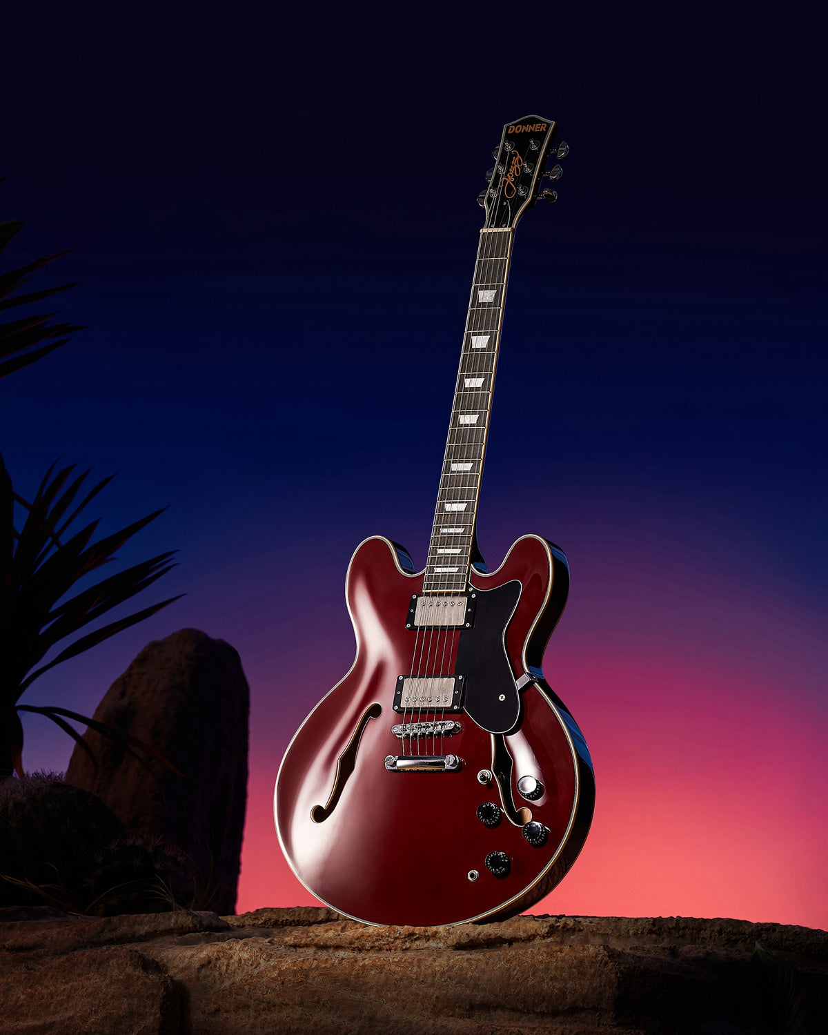 Donner DJP-1000 セミアコ ES335タイプ程度良 DJP-1000 Semi-Hollow Guitar / 335 Style Jazz Electric with