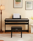 Donner DEP-20 Piano numérique débutant 88 touches clavier lesté pleine grandeur, piano électrique portable avec support de meuble, unité à 3 pédales