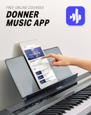 Piano numérique pour débutant Donner DEP-10 Clavier semi-accentué de 88 touches pleine taille, piano électrique portable avec support de meuble/trois pédales/alimentation