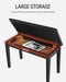 Donner Two-Seater Piano Bench with Storage Black
