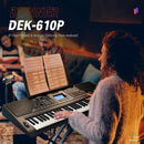 Donner DEK-610P 61 Key Full-Size Force-Sensitive Electronic Keyboard with MIDI Mixer Function LCD Display