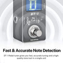 Donner DT-1 2-Mode Tuner Pedal Chromatic LCD Screen Pitch Indicator for Guitar Bass True Bypass