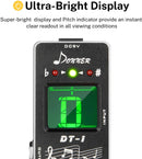 Donner DT-1 2-Mode Tuner Pedal Chromatic LCD Screen Pitch Indicator for Guitar Bass True Bypass