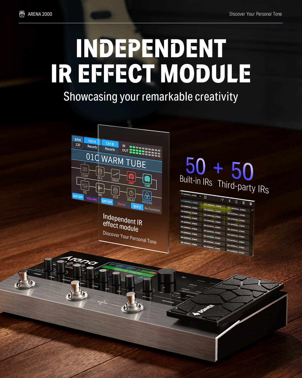【返品送料無料】 Multi-Effect 2000 Arena Donner Guitar Modeling AMP Pedal DTM・DAW