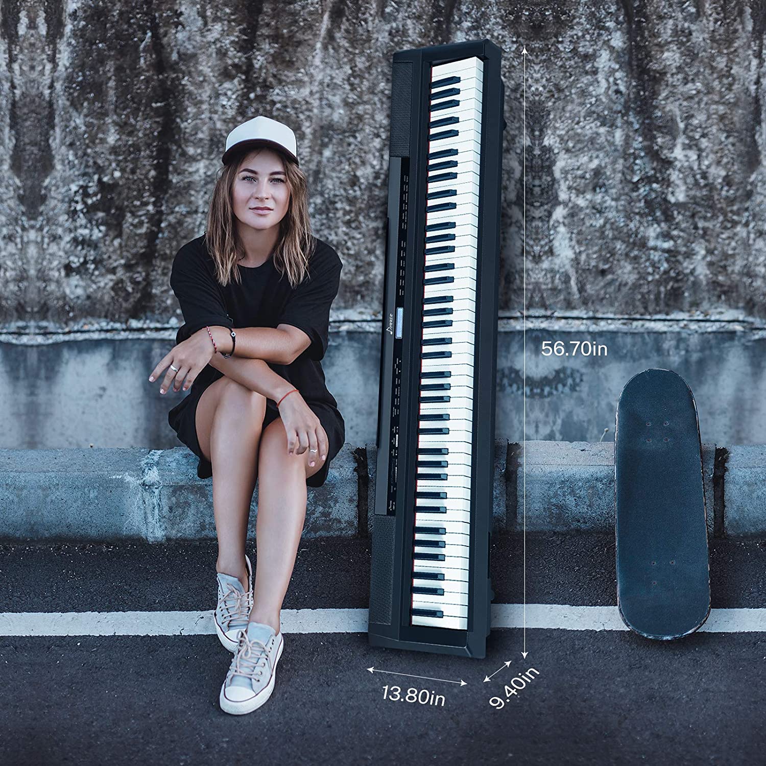 Donner DEP-10 Upright 88-Key Semi-Weighted Portable Keyboard