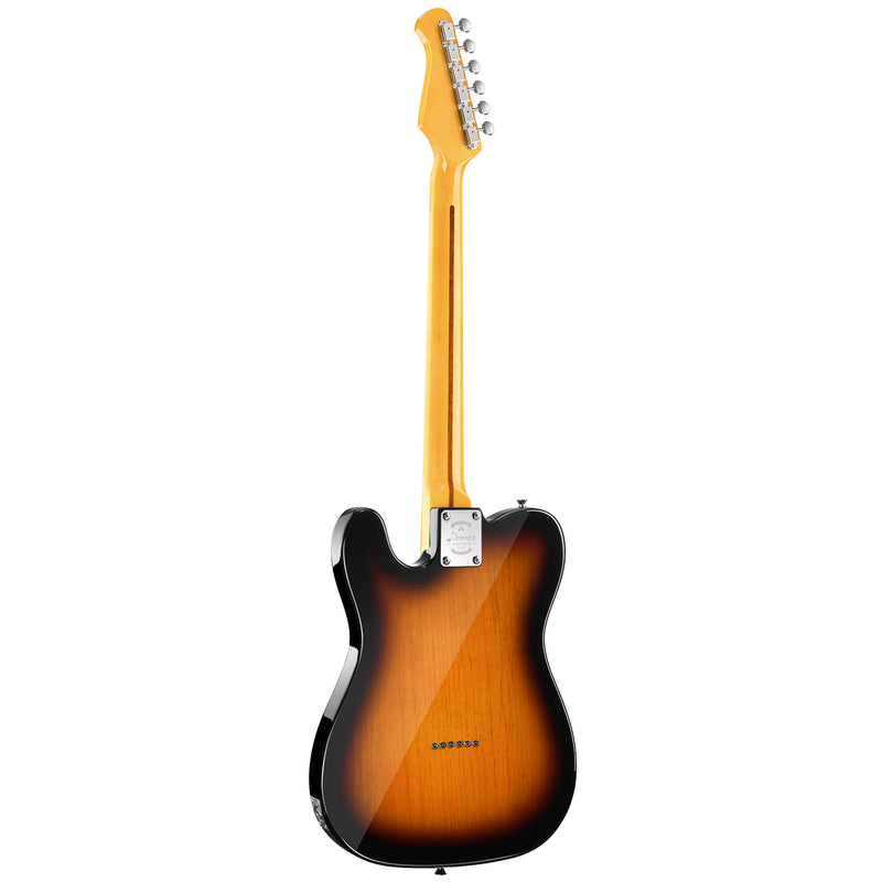 Donner DJC-1000S 39 pouces Jazz Thinline Guitare électrique Débutant Semi-Hollow Body Sunburst Micros H-H pleine taille, Sac, Sangle, Câble