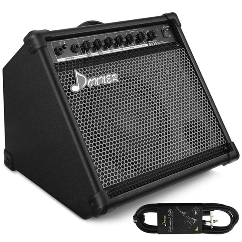 Donner DA-35 35-Watt Electronic Drum Amplifier Keyboard Amplifier with Aux in and Wireless audio connection, 3-Band EQ and DI OUT