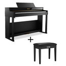 Donner DDP-400 Professional 88 Key Weighted Progressive Hammer Action Upright Digital Piano - Patented Extended Cabinet