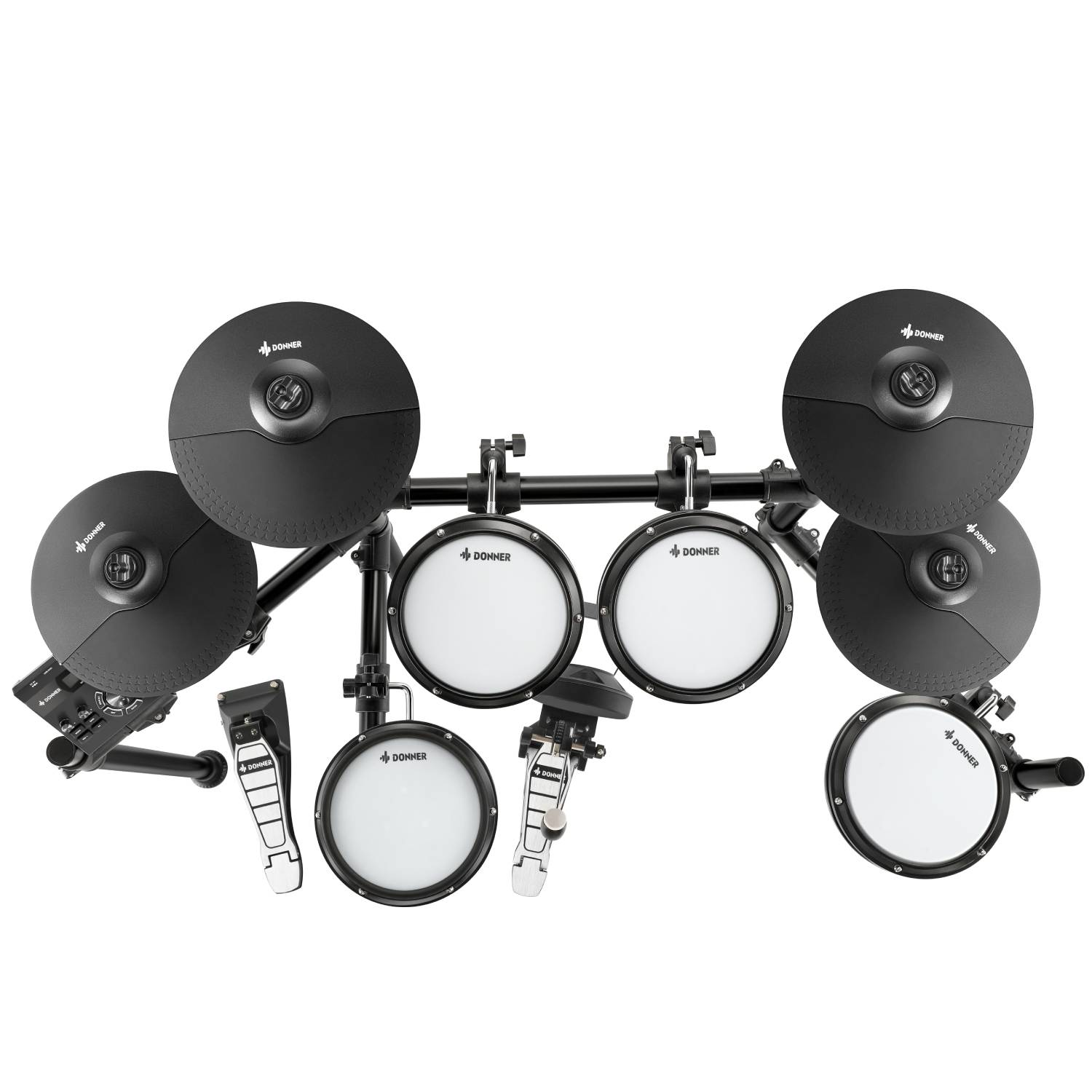 Donner DED-200X Electronic Drum Set 5-Drum 4-Cymbal 450-Sound with Drum Throne/Headphone