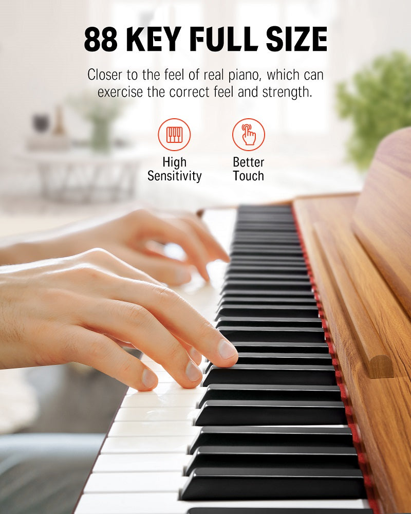Donner DDP-80 88 Key Wooden Style Home Digital Piano with Weighted Keyboard